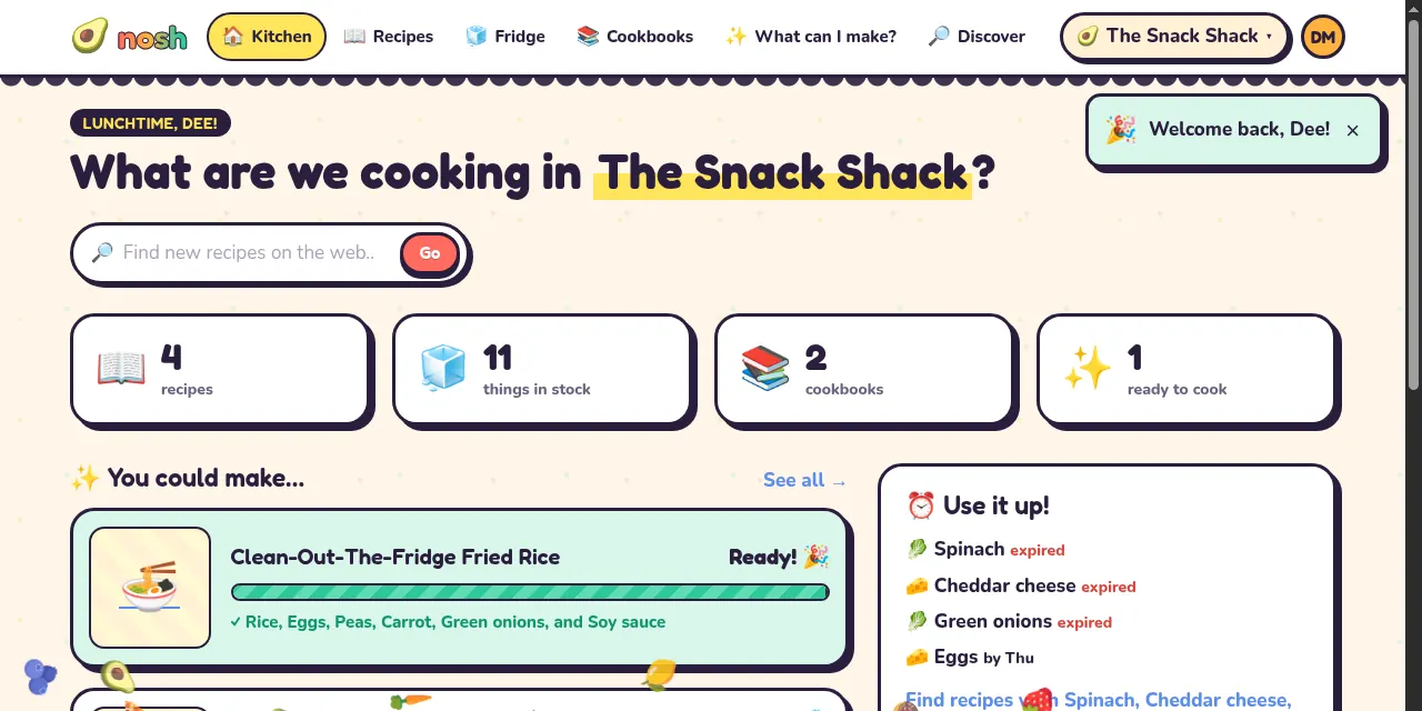 Screenshot of Nosh